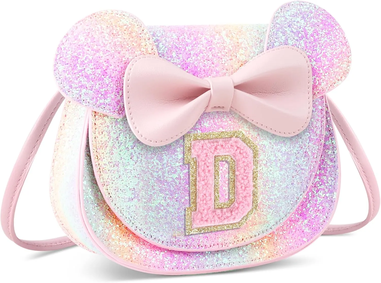 Little Girl Toddler Purse - Cute Mouse Ear Bow Crossbody Bag for 2-8 Year Olds - Birthday Gift