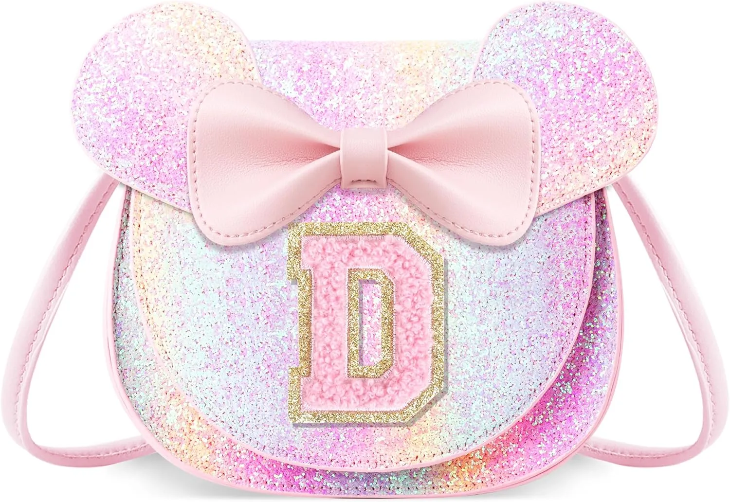 Little Girl Toddler Purse - Cute Mouse Ear Bow Crossbody Bag for 2-8 Year Olds - Birthday Gift