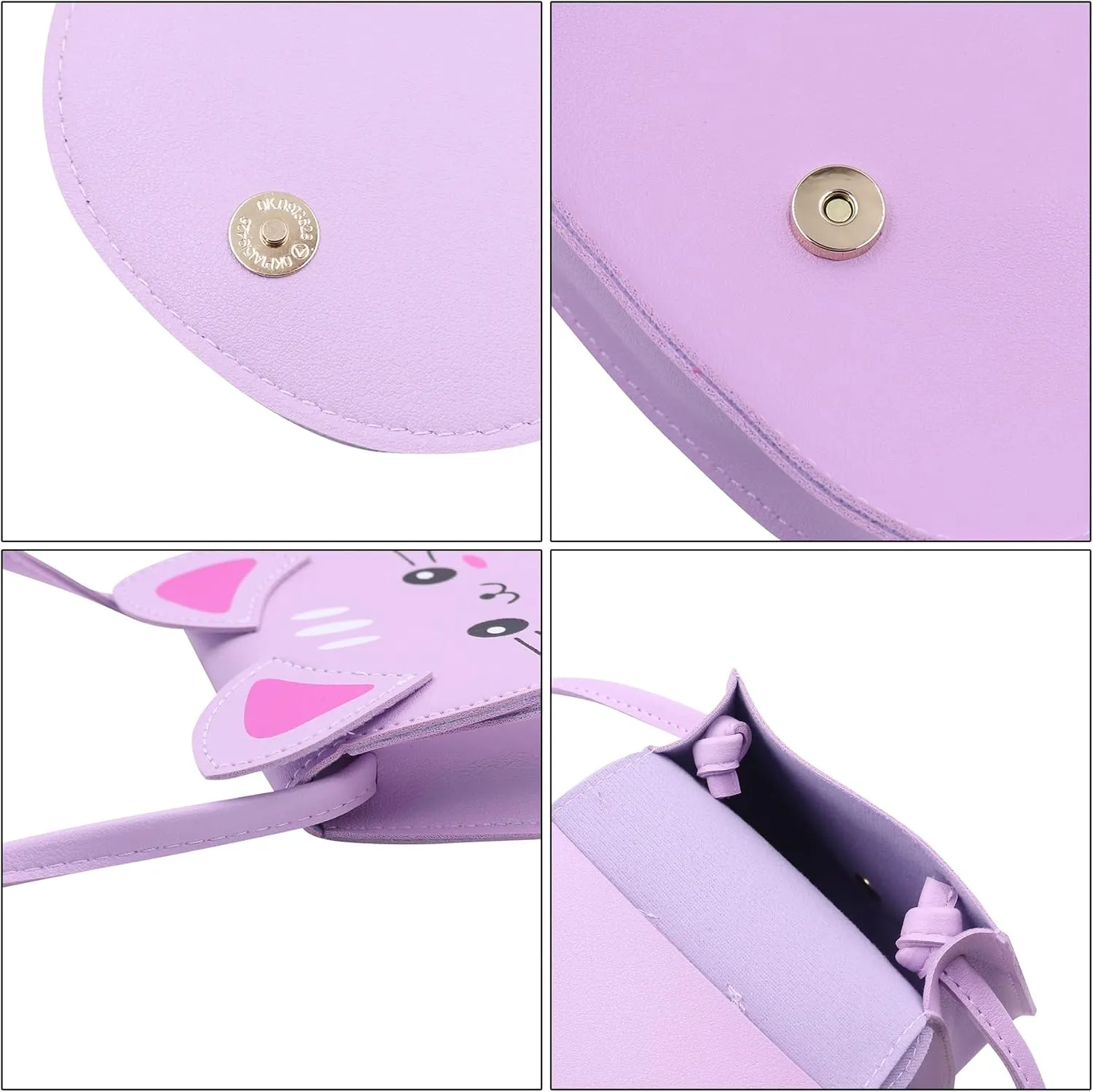 Little Girls' Cute Rabbit Crossbody Purse Small Bow Shoulder Bag Handbag for Kids Toddlers