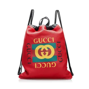 Logo Gucci Backpack Drawstring Automated Early-bird price