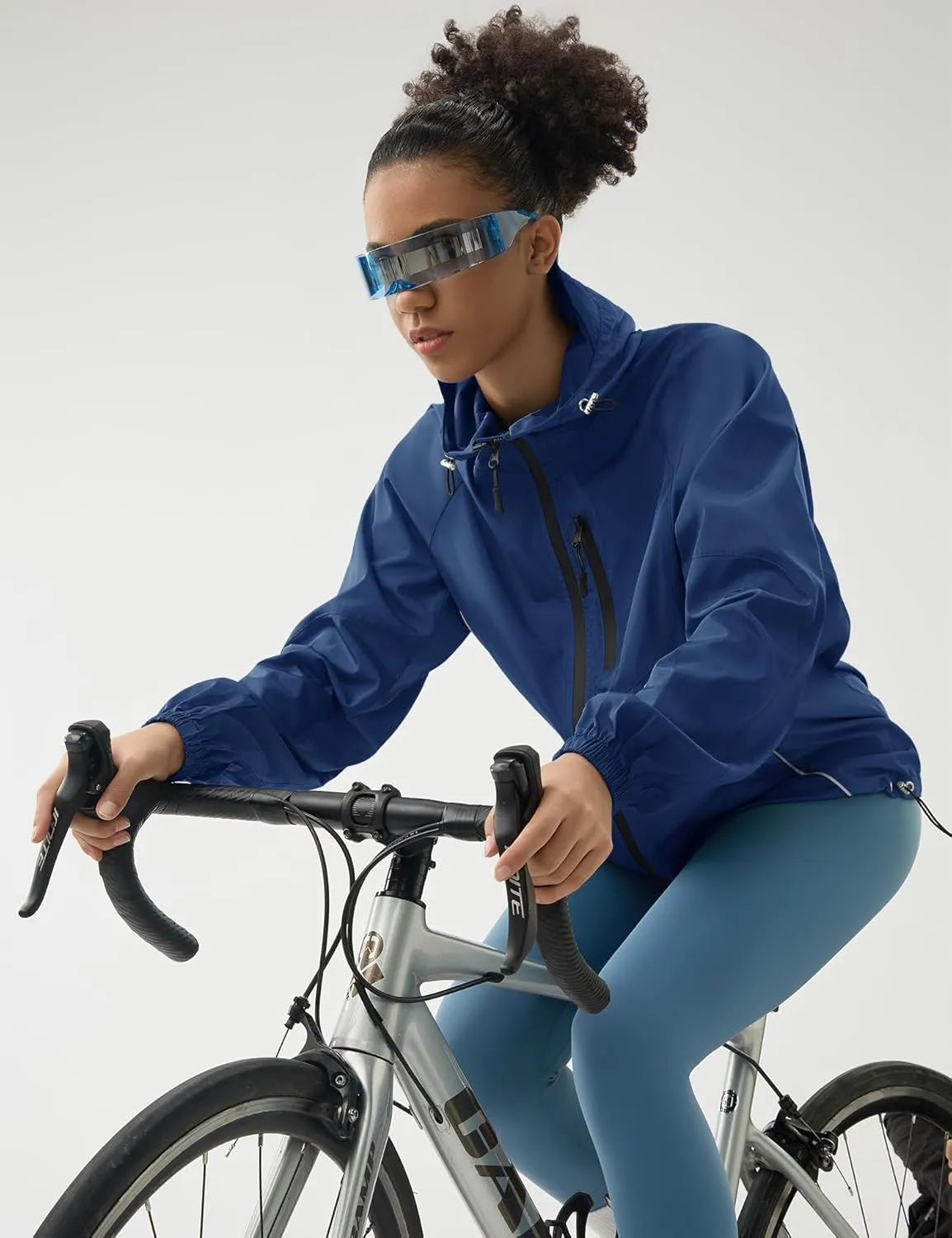 LOMON Lightweight Active Rain Jacket Hooded Water Resistant Raincoat Windbreaker Casual Jacket