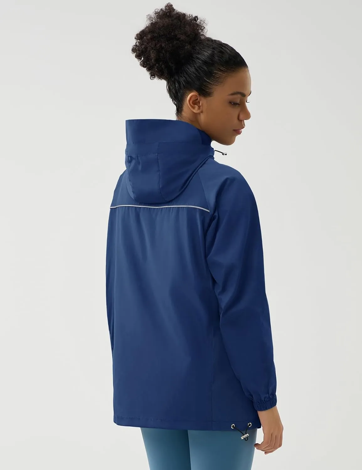 LOMON Lightweight Active Rain Jacket Hooded Water Resistant Raincoat Windbreaker Casual Jacket