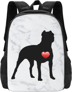 Love Pit Bull Classic Large Capacity Travel Backpack, Men Women Fashion Outdoor Camping Bag