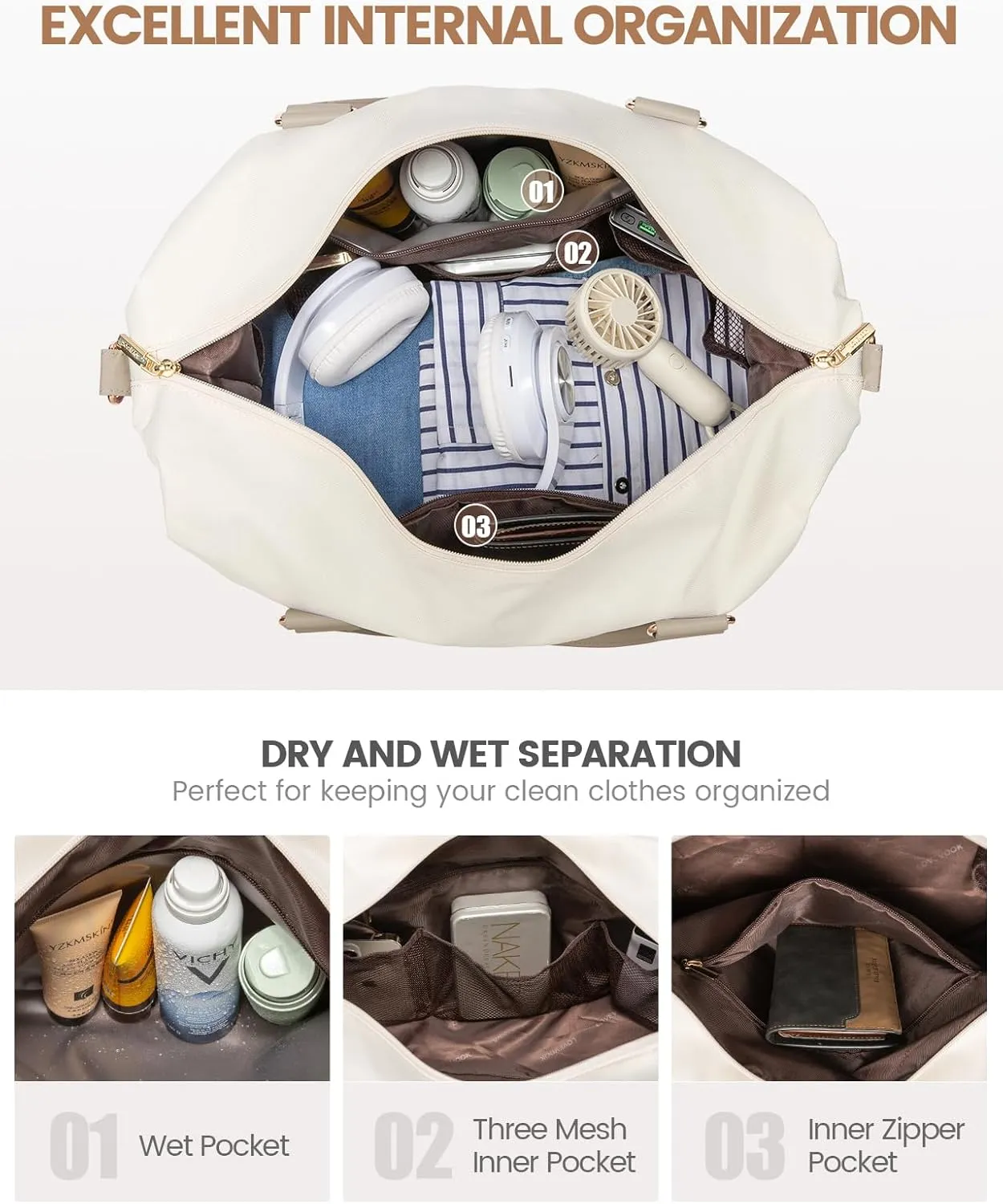 LOVEVOOK Travel Duffle Bag Women,Weekender Bags with Clear Toiletry, Carry on Overnight with Shoe Bag,Hospital Bags for Labor Delivery with Packing Cube