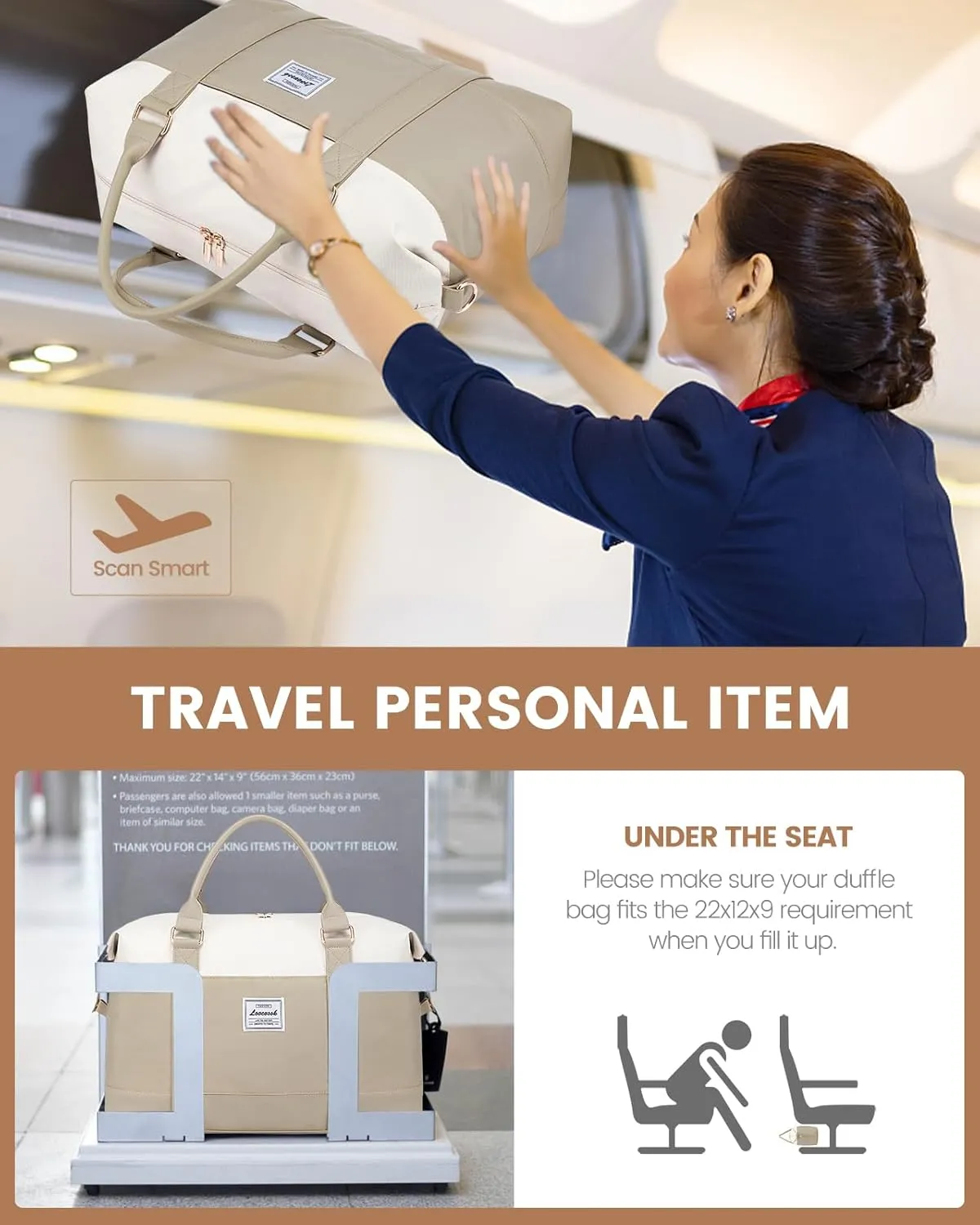 LOVEVOOK Travel Duffle Bag Women,Weekender Bags with Clear Toiletry, Carry on Overnight with Shoe Bag,Hospital Bags for Labor Delivery with Packing Cube