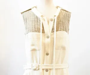 Luca Luca Mesh Panel Dress Size 46 It (10 Us)