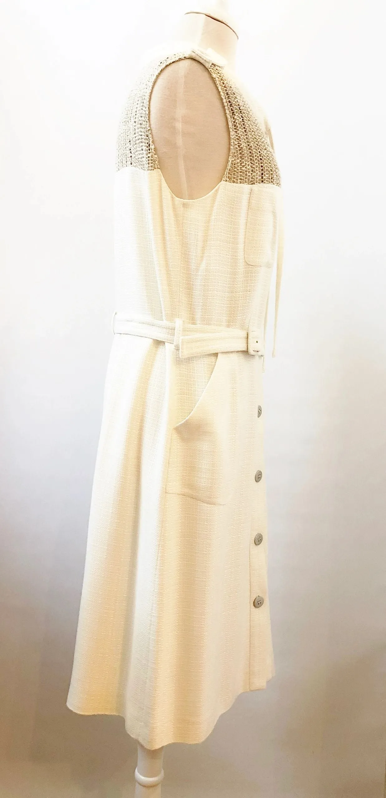 Luca Luca Mesh Panel Dress Size 46 It (10 Us)