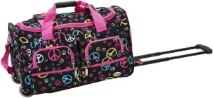Luggage Rolling Duffle Bag,Peace