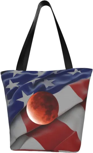 Lunar Eclipse November 2021 Women'S Casual One Shoulder Carry Shopping Bag Large Capacity Working Storage Handbag
