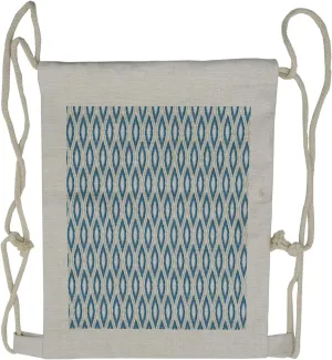Lunarable Asian Drawstring Backpack, Nomadic Ikat PatternAbstract, Sackpack Bag