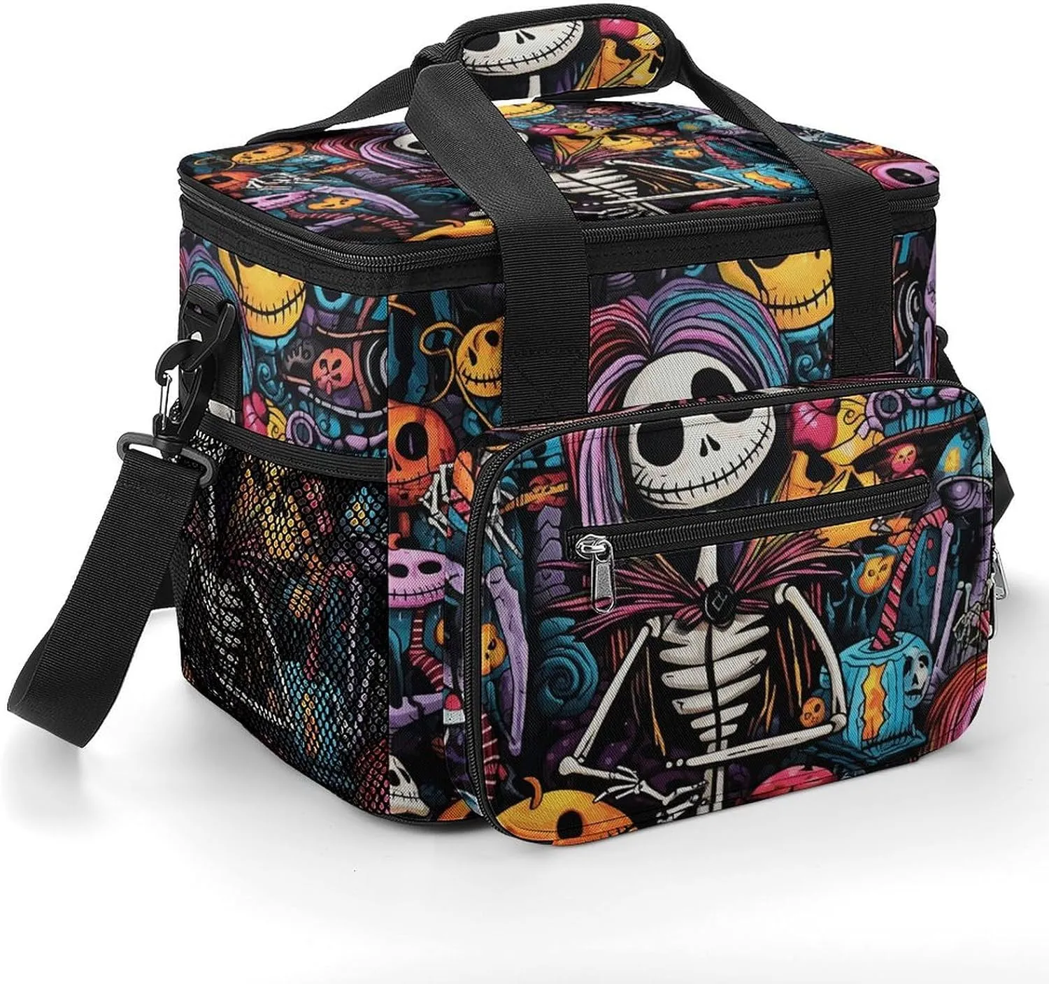 Lunch Bag Insulated Lunch Box for Women Men Cooler Bag Reusable Lunch Bag Complex Collage Lunch Tote Bag for Work