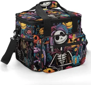 Lunch Bag Insulated Lunch Box for Women Men Cooler Bag Reusable Lunch Bag Complex Collage Lunch Tote Bag for Work