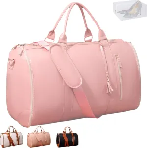 Luxe Mega Duffel Bag, Pink, 20.5x10.5x15cm, 1kg, PU Leather Cover, 2750 Cubic Inches, Luggage/Travel