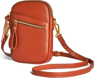 M-Plateau Leather Crossbody Bags for Women, Small Sling Bag for Women, Phone Purse with Adjustable Strap