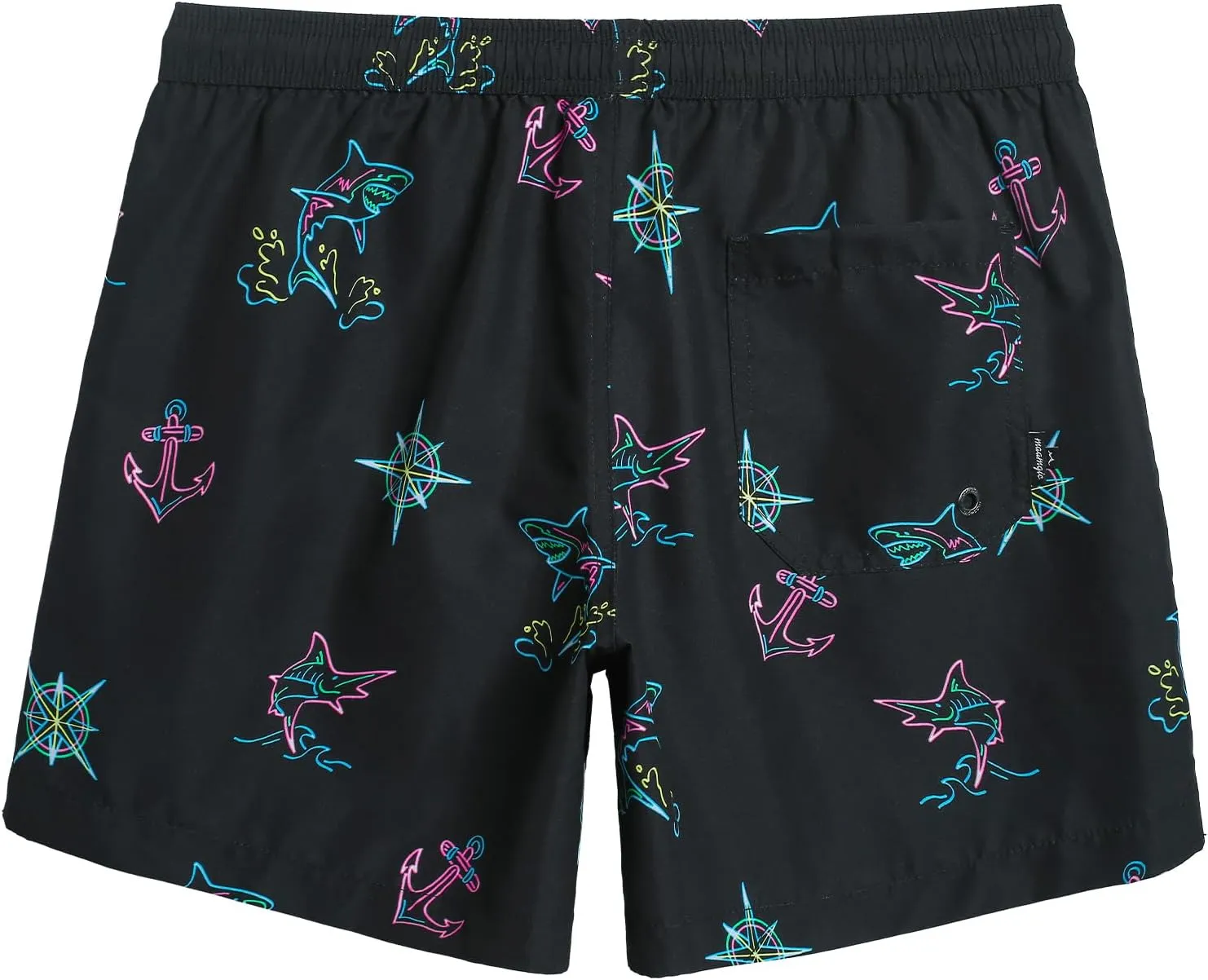 maamgic Mens Swim Trunks 5" with Mesh Lining Quick Dry Bathing Suits for Men Swim Shorts Swimwear