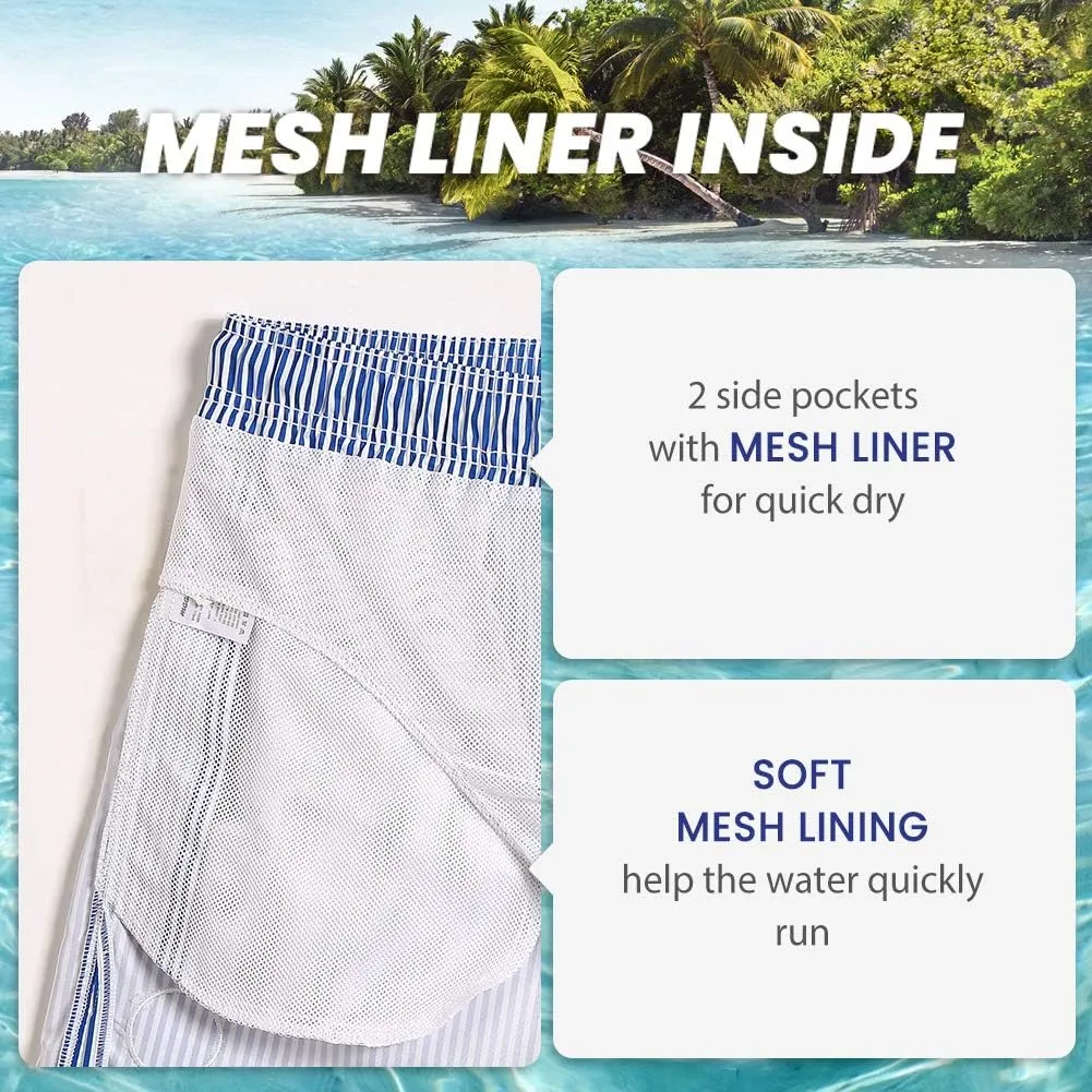 maamgic Mens Swim Trunks 5" with Mesh Lining Quick Dry Bathing Suits for Men Swim Shorts Swimwear