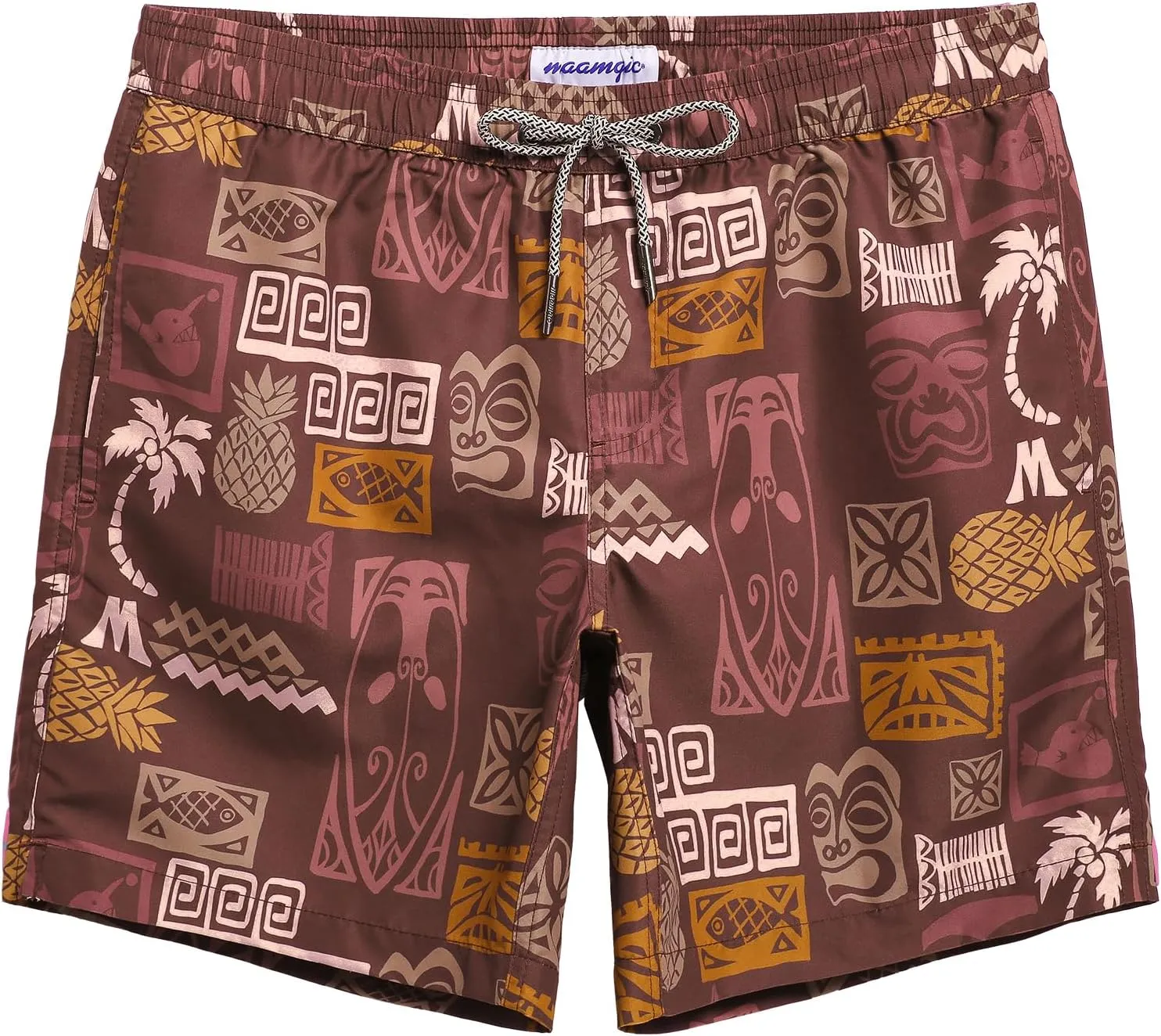 maamgic Mens Swim Trunks Quick Dry Swim Shorts with Mesh Lining Funny Swimwear Bathing Suits 7inch