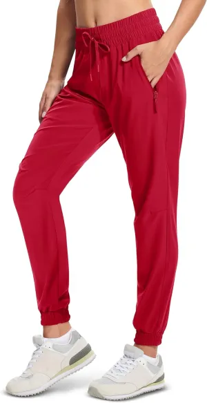 MAGCOMSEN Women's Hiking Pants Lightweight Quick Dry Athletic Running Joggers with Pockets Outdoor Travel Sweatpants