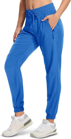 MAGCOMSEN Women's Hiking Pants Lightweight Quick Dry Athletic Running Joggers with Pockets Outdoor Travel Sweatpants