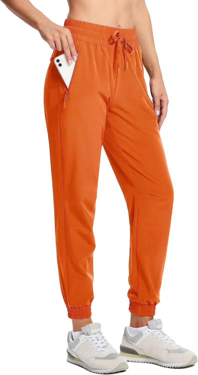 MAGCOMSEN Women's Hiking Pants Lightweight Quick Dry Athletic Running Joggers with Pockets Outdoor Travel Sweatpants