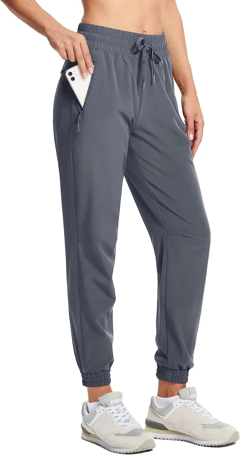 MAGCOMSEN Women's Hiking Pants Lightweight Quick Dry Athletic Running Joggers with Pockets Outdoor Travel Sweatpants