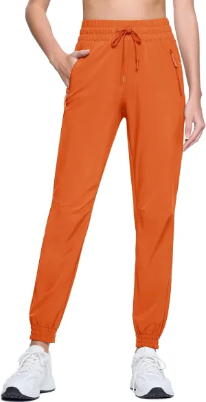 MAGCOMSEN Women's Hiking Pants Lightweight Quick Dry Athletic Running Joggers with Pockets Outdoor Travel Sweatpants