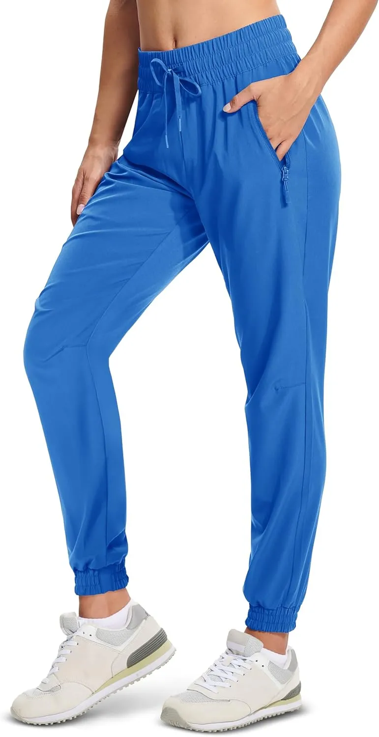 MAGCOMSEN Women's Hiking Pants Lightweight Quick Dry Athletic Running Joggers with Pockets Outdoor Travel Sweatpants