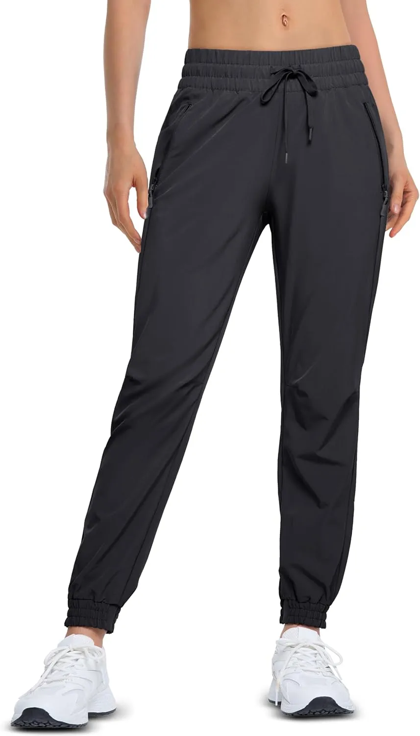 MAGCOMSEN Women's Hiking Pants Lightweight Quick Dry Athletic Running Joggers with Pockets Outdoor Travel Sweatpants