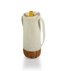 Malbec Wine Bottle Basket - Beige Canvas