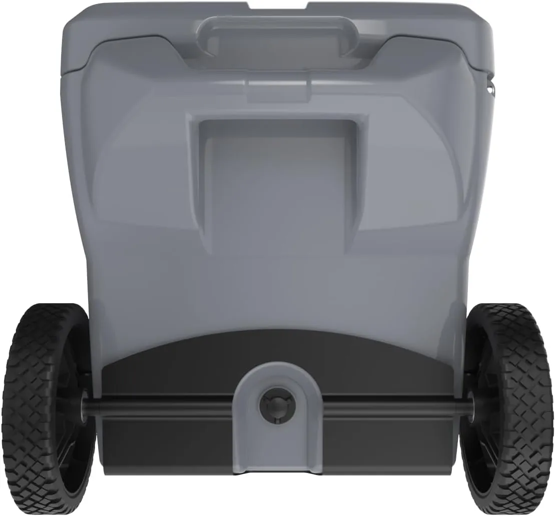 Maluna 50 Quart Wheeled Hard Cooler| Rotomolded | Insulated Portable Ice Chest Box for Drinks, Beverages, Beach, Camping, Picnic, Hunting, Fishing, Boating | Made in USA