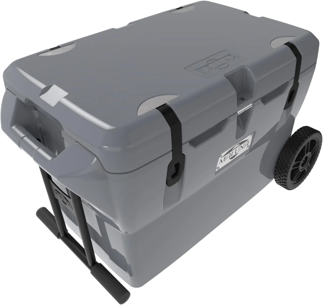 Maluna 50 Quart Wheeled Hard Cooler| Rotomolded | Insulated Portable Ice Chest Box for Drinks, Beverages, Beach, Camping, Picnic, Hunting, Fishing, Boating | Made in USA