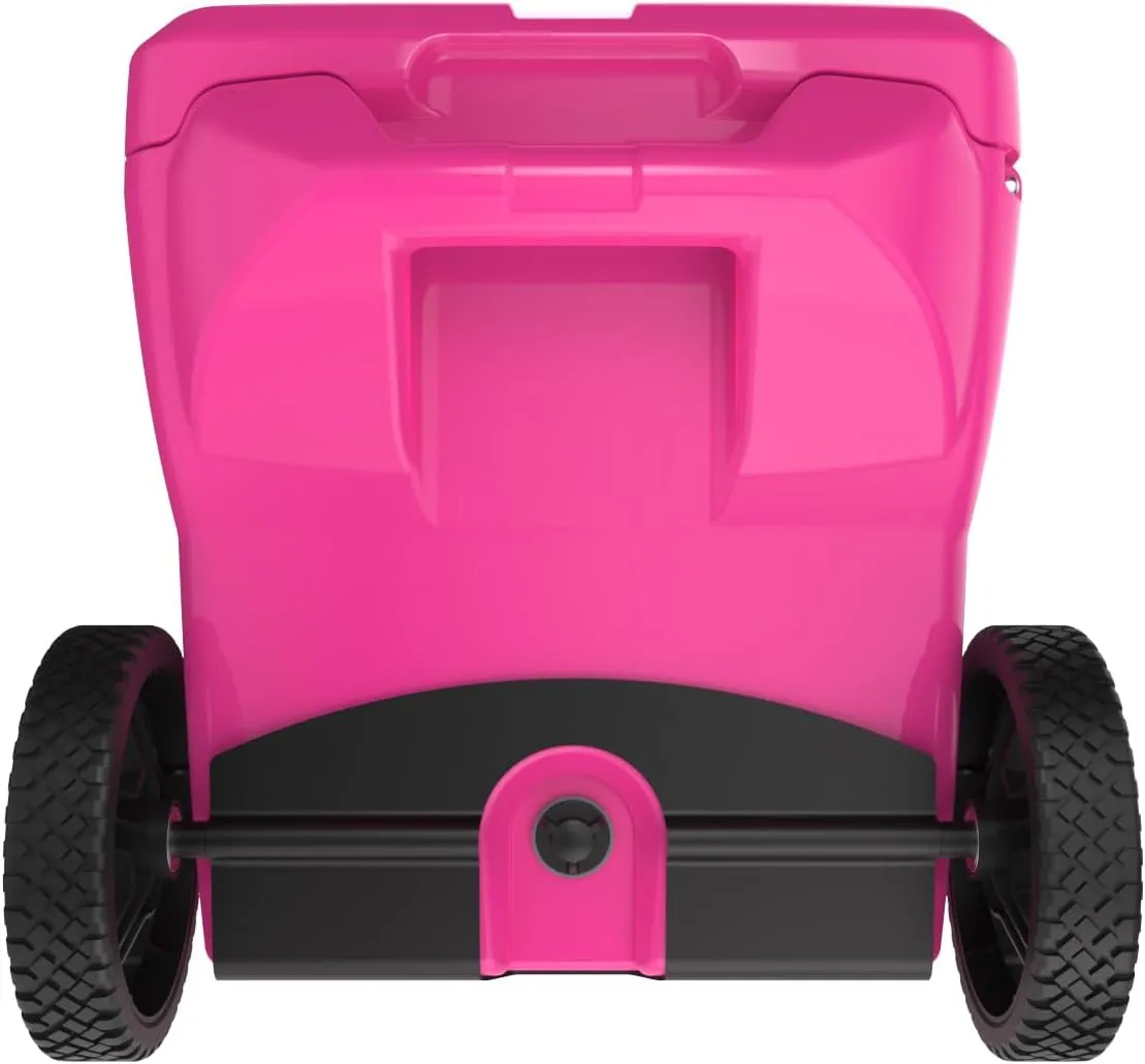Maluna 50 Quart Wheeled Hard Cooler| Rotomolded | Insulated Portable Ice Chest Box for Drinks, Beverages, Beach, Camping, Picnic, Hunting, Fishing, Boating | Made in USA
