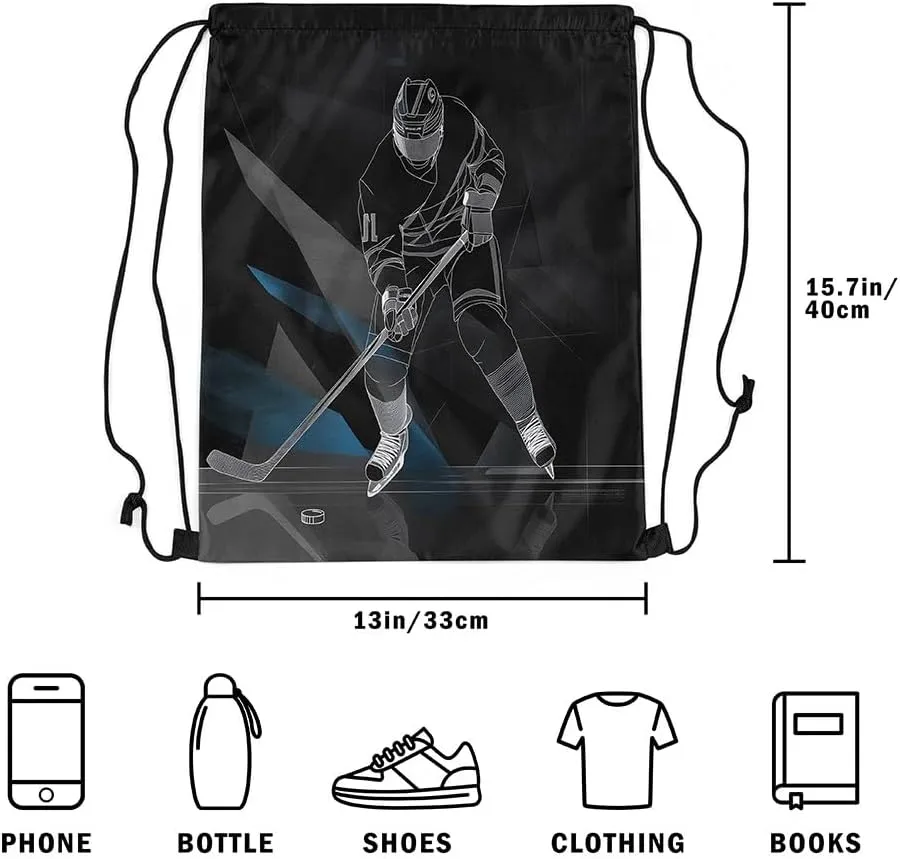 Manfei Ice Hockey Sports Drawstring Backpack