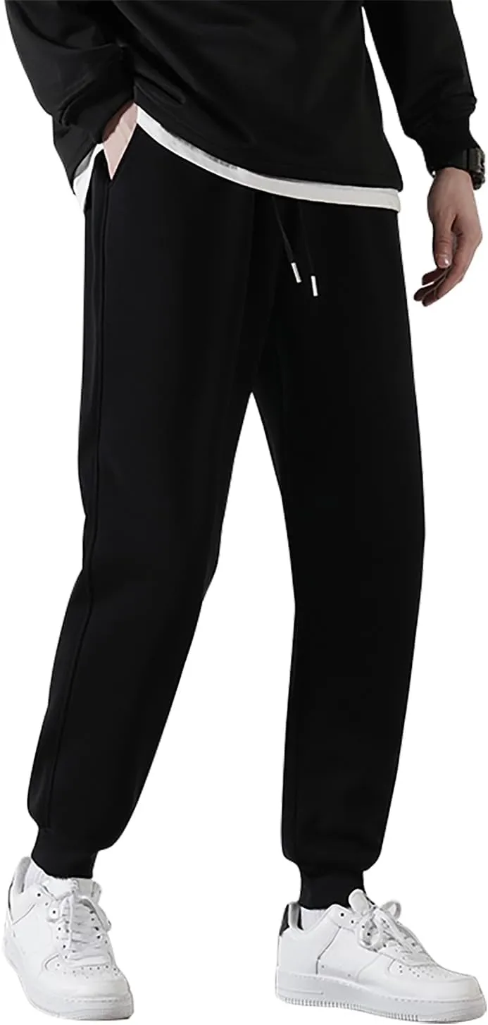 Marine Royal Men's Sweatpants Stretch Waist Drawstring Jogging Pants for Men