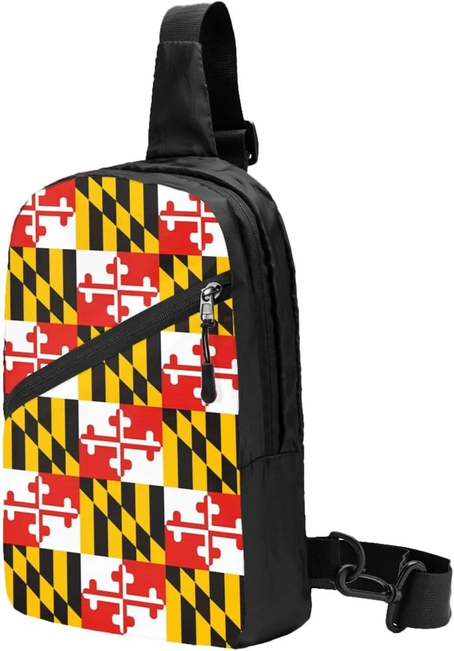 Maryland State Fla Packable Crossbody Bag Portable Sling Bags Foldable Travel Daypack Reusable Sports Shoulder Backpack Diagonally Chest Bag for Workout