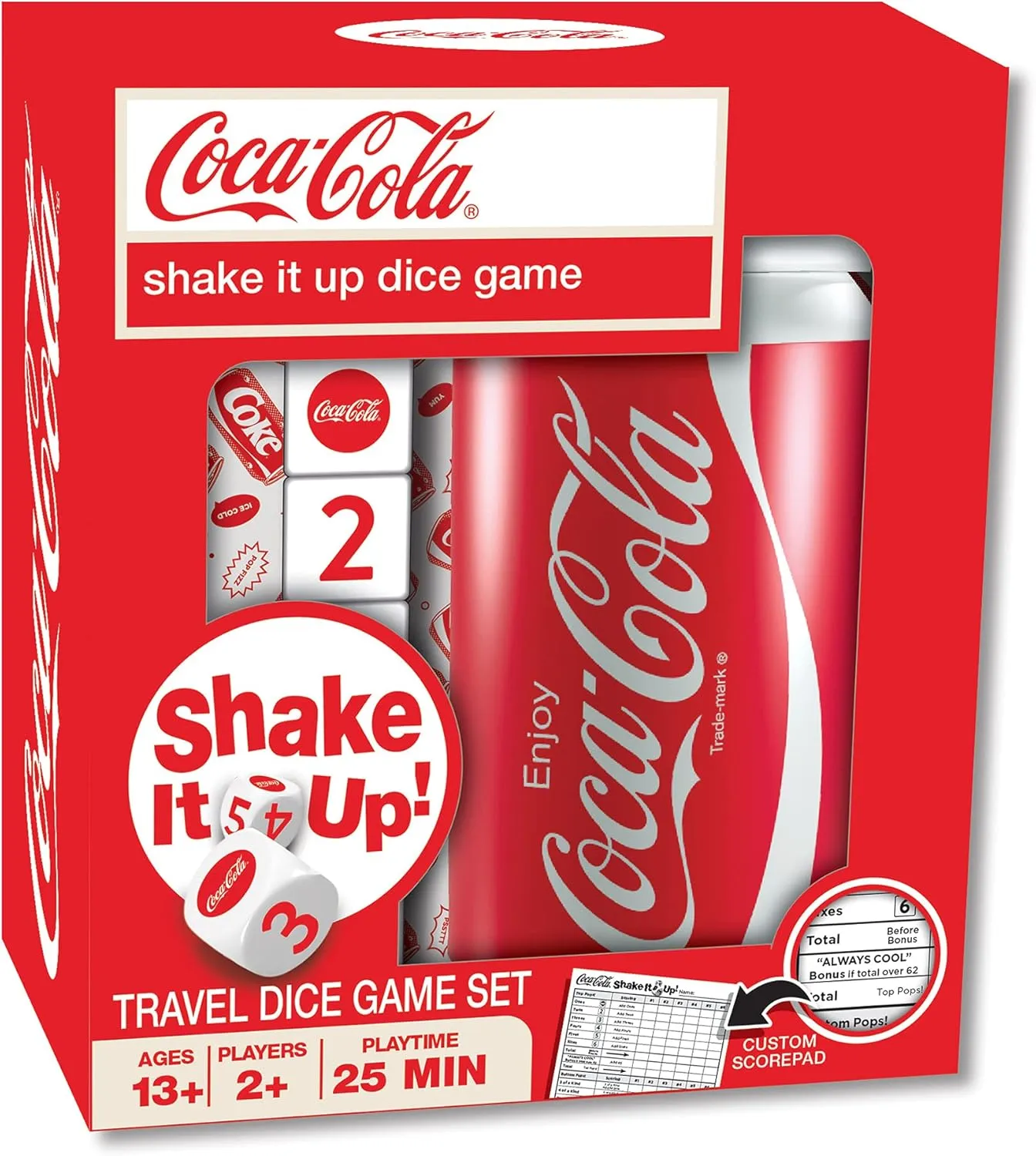 MasterPieces Officially Licensed Coca-Cola Shake It Up Dice Game for Families