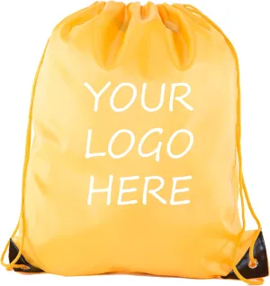 Mato & Hash Custom Bags With Your Logo | Promotional Drawstring Backpack - 100PK Athletic Gold CE2500