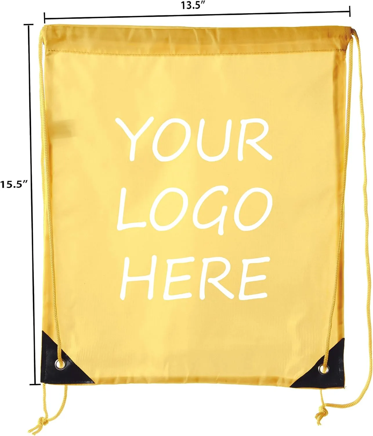 Mato & Hash Custom Bags With Your Logo | Promotional Drawstring Backpack - 100PK Athletic Gold CE2500