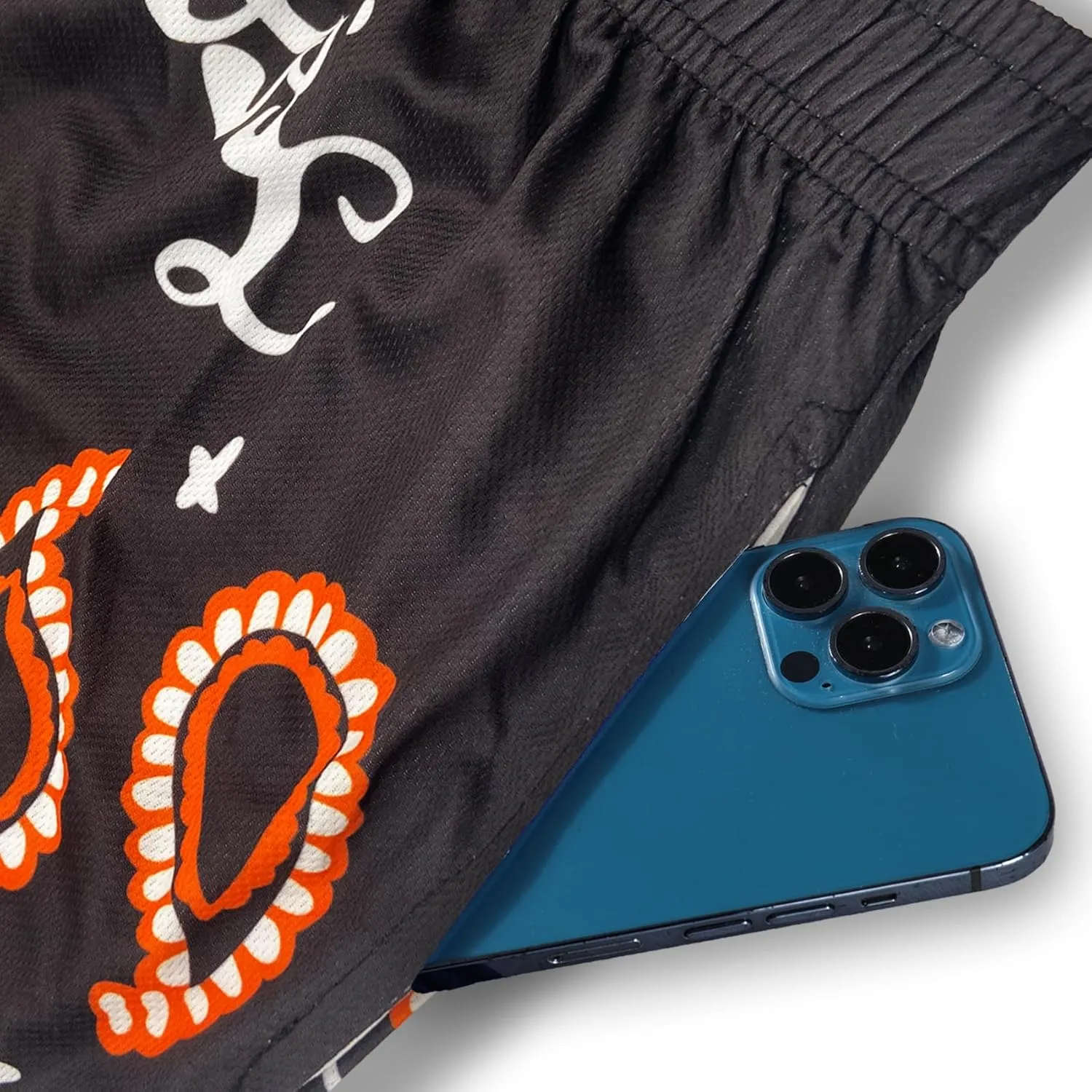 MECH-ENG Men's Paisley Shorts Mesh Graphic Bandana Print Boho Summer Beach Lightweight Drawstring Shorts