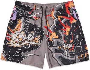 MECH-ENG Mens Retro Basketball Shorts Cool Lightweight Mesh Gym Shorts Graphic Sports Athletic Drawstring Short