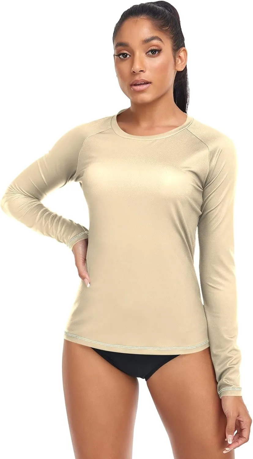 Medium Violet Red Stylish and Comfortable Womens Rash Guards with Sun Protection UPF 50 X-Small
