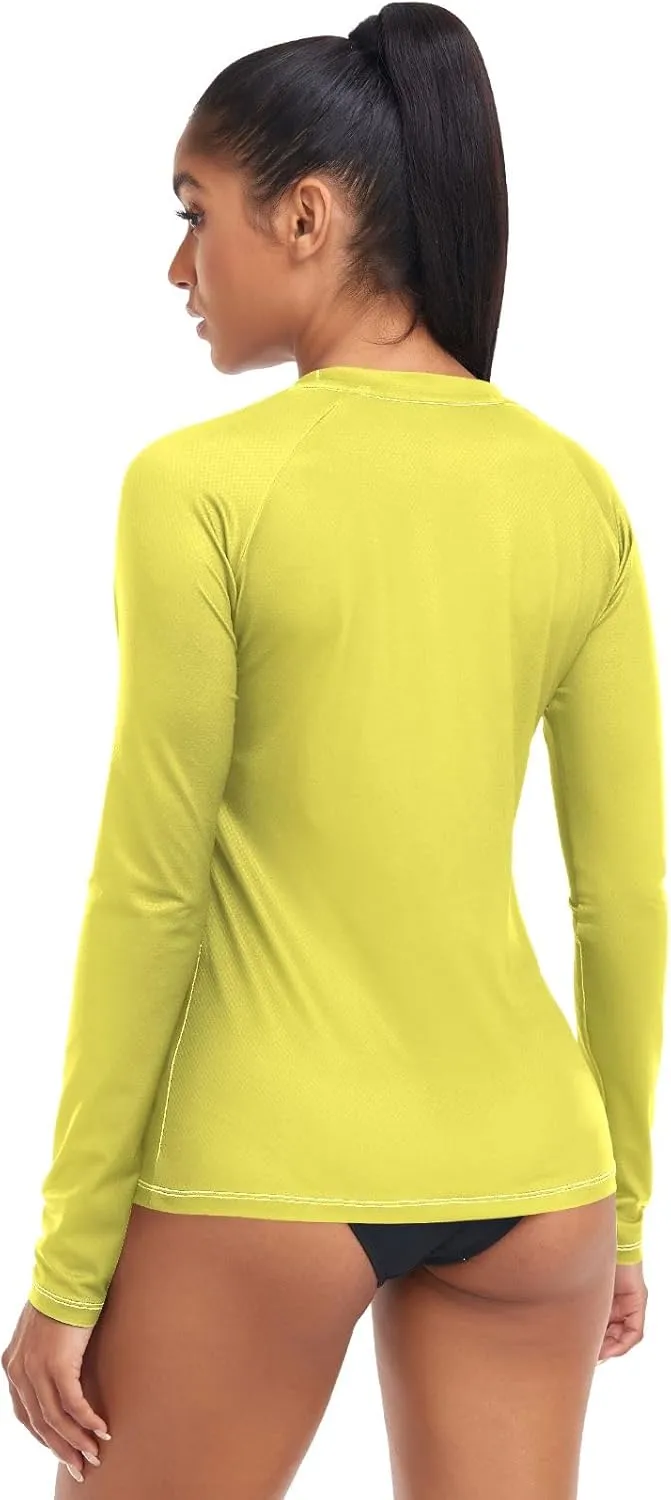 Medium Violet Red Stylish and Comfortable Womens Rash Guards with Sun Protection UPF 50 X-Small