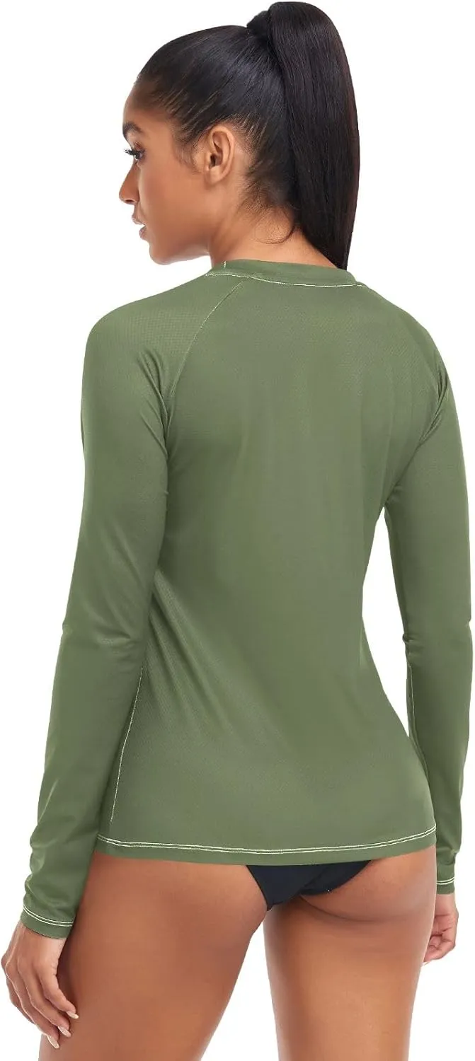 Medium Violet Red Stylish and Comfortable Womens Rash Guards with Sun Protection UPF 50 X-Small
