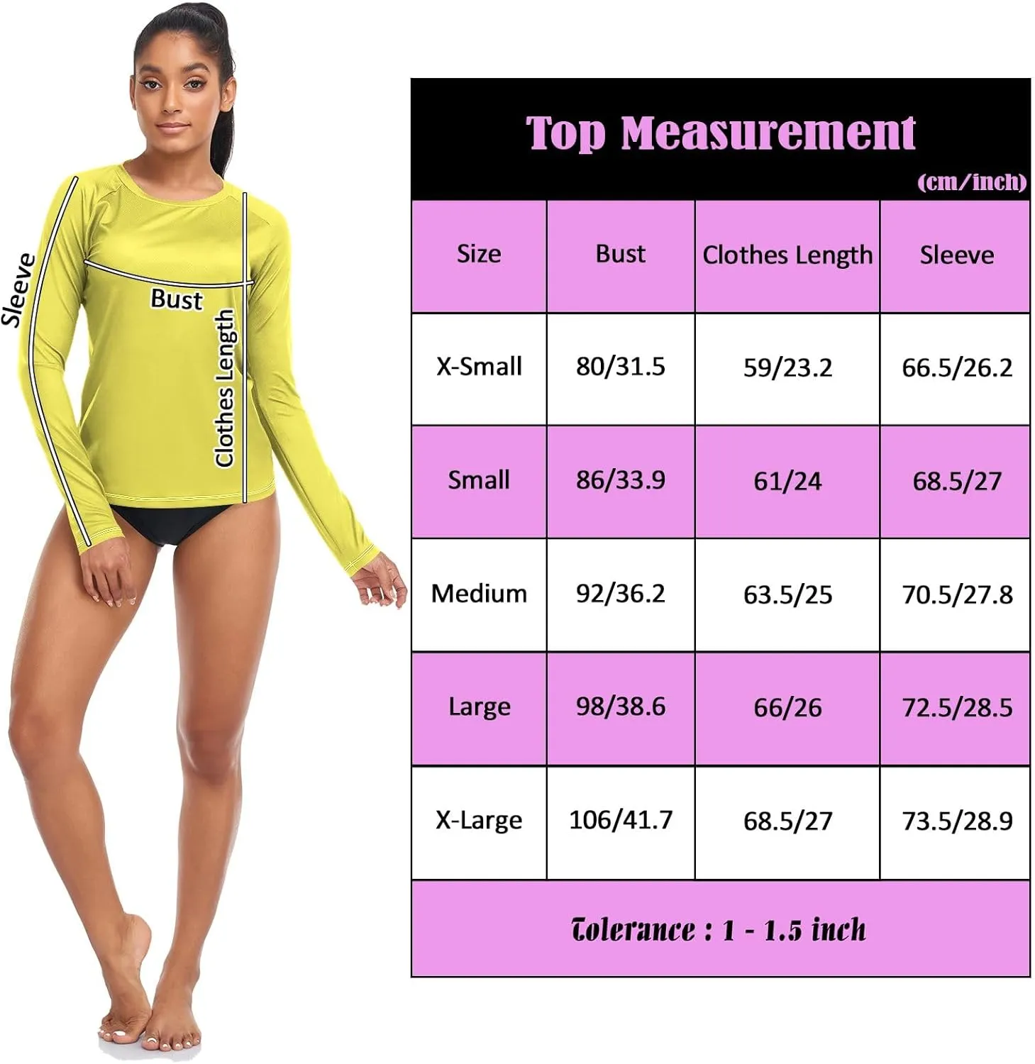 Medium Violet Red Stylish and Comfortable Womens Rash Guards with Sun Protection UPF 50 X-Small