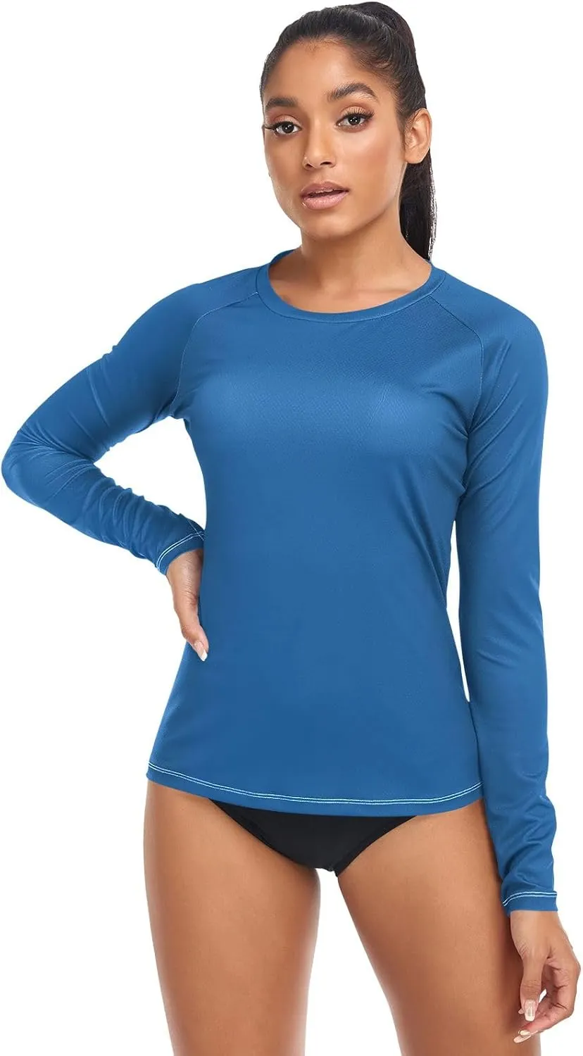 Medium Violet Red Stylish and Comfortable Womens Rash Guards with Sun Protection UPF 50 X-Small