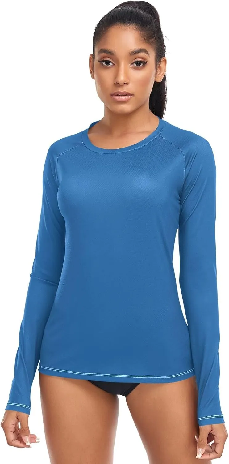 Medium Violet Red Stylish and Comfortable Womens Rash Guards with Sun Protection UPF 50 X-Small