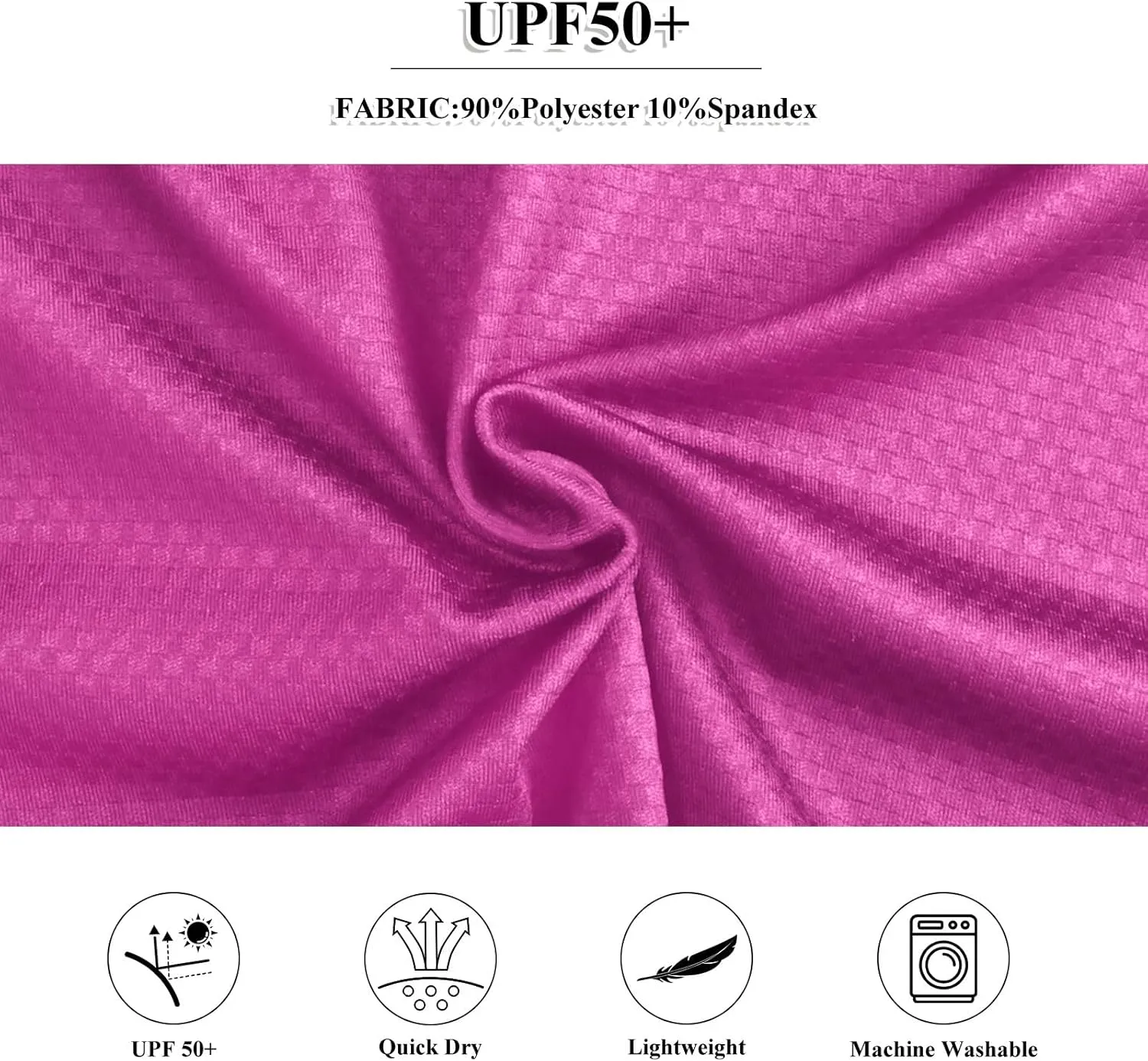 Medium Violet Red Stylish and Comfortable Womens Rash Guards with Sun Protection UPF 50 X-Small