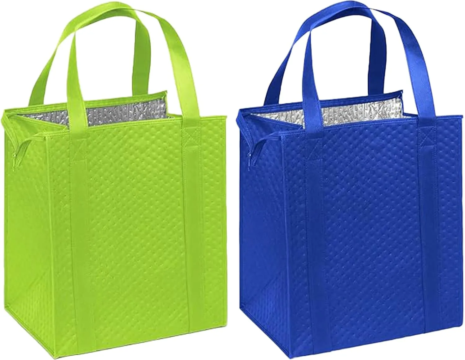 Mediz Hannah Direct Large Capacity Heavy Duty Insulated Smart Shopping Bag - Strong Reusable Grocery Tote 2 Pack