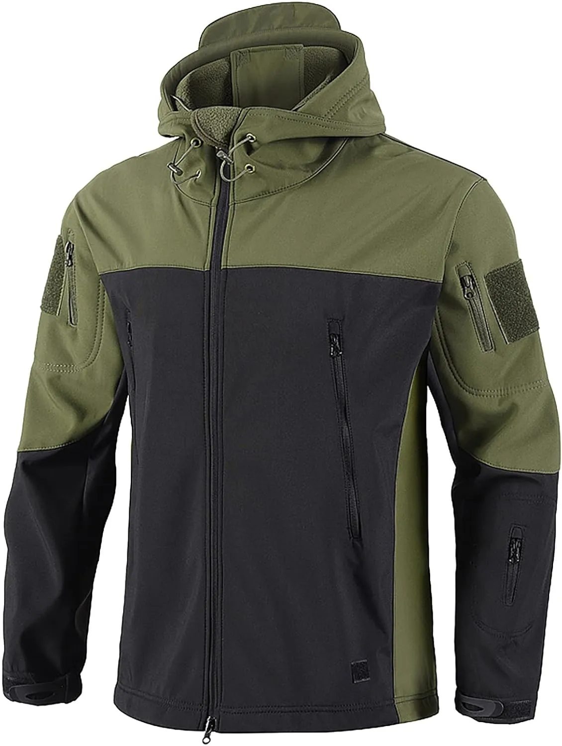 Men Rain Jacket Waterproof Breathable Lightweight Raincoat with Drawstring Hood for Outdoor Travel Hiking Windbreaker