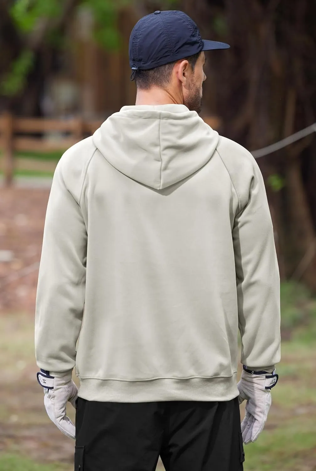 Men Tactical Hoodies Quarter Zip Long Sleeve Hooded Sweatshirts with Pockets (S-XXL)